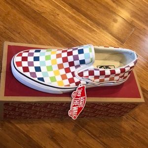 Vans NIB Rainbow Classic Slip-On